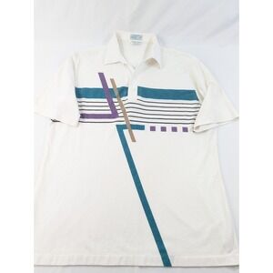 Jaymar Sansabelt Golf Single Stitch Polo Shirt Retro Vintage Pocket Men Large